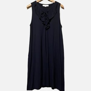 Ann Taylor Loft Sleeveless Ruffle Dress Large